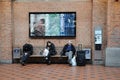 PASSENER LIFE AT COPENHAGEN CENTERAL TRAIN STATION Royalty Free Stock Photo