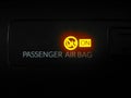 passenger airbag indicator on the car dashboard. airbag icon turning on Royalty Free Stock Photo