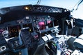 Passenger Aircraft Cockpit Royalty Free Stock Photo