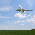 Passenger aircraft taking off Royalty Free Stock Photo