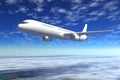 Passenger airliner flight