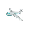 Passenger airliner icon, cartoon style