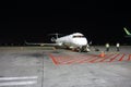 Passenger airplane waiting on airport apron