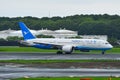 Passenger airplane at the airport