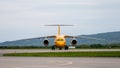 Passenger airplane Antonov An-148-100B of Saratov Airlines company on airfield