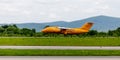 Passenger airplane Antonov An-148-100B of Saratov Airlines company is landing