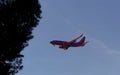 Passenger Airplane on Approach Landing Royalty Free Stock Photo