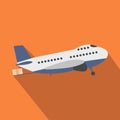 Passenger airplane flat Royalty Free Stock Photo