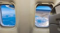 Passenger airplane saloon windows