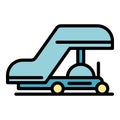 Passenger airplane stairs icon vector flat Royalty Free Stock Photo