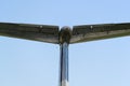 Passenger airplane tail close-up Royalty Free Stock Photo