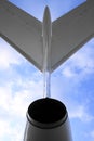 Passenger airplane, view behind Royalty Free Stock Photo