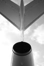 Passenger airplane, view behind Royalty Free Stock Photo