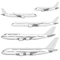 Passenger airplanes set