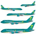 Passenger airplanes set