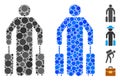 Passenger Baggage Composition Icon of Circle Dots Royalty Free Stock Photo