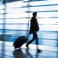 Passenger in the Beijing airport Royalty Free Stock Photo