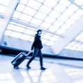 Passenger in the Beijing airport,motion blur Royalty Free Stock Photo