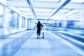 Passenger in the Beijing airport,motion blur Royalty Free Stock Photo