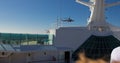 Rescue Helicopter Loading Passenger From Cruise Ship