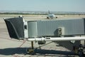 Passenger boarding bridge on airport. Aerobridge, Jetbridge, Jetway