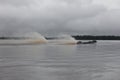 passenger boat on the kalimantan river route Royalty Free Stock Photo