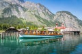 Passenger boat on the Koenigssee near Berchtesgaden, Bavaria, Ge Royalty Free Stock Photo