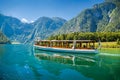 Passenger boat on the Koenigssee near Berchtesgaden, Bavaria, Ge