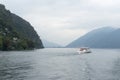 Passenger boat on lake Lugano, Switzerland