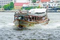 Passenger boat running.