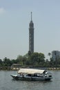 Passenger boat sailing Nile river, Cairo, Egypt