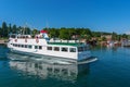 Passenger boat with tourists in Visingso Royalty Free Stock Photo