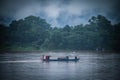 Passenger boats are ferrying between Thailand and Laos on the Mekong River. in Nakhon Phanom