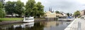 Passenger boats on the Fyris River in Uppsala