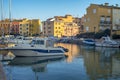 Passenger Boats in spanish harbour Royalty Free Stock Photo