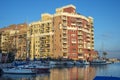 Passenger Boats in spanish harbour Royalty Free Stock Photo