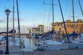 Passenger Boats in spanish harbour Royalty Free Stock Photo