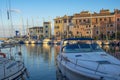 Passenger Boats in spanish harbour Royalty Free Stock Photo