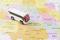 Passenger bus map Royalty Free Stock Photo