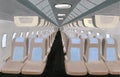 Passenger cabin in plane