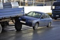 Passenger car collided with a tractor