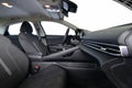Passenger car interior, front seats and dashboard Royalty Free Stock Photo