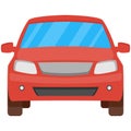 Passenger car vector icon illustration front view Royalty Free Stock Photo