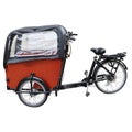 Passenger cargo bicycle white background-