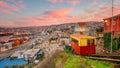 Passenger carriage of funicular railway in Valparaiso, Chile Royalty Free Stock Photo