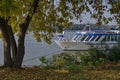 Passenger cruise ship in Ruse port at Danube river Royalty Free Stock Photo