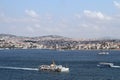 Passenger ferries ply the waters along the Bosporus