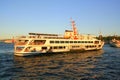 Passenger ferry boat on busy waterway Royalty Free Stock Photo