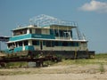 Passenger Ferry Boat Thrown Onto Land from Hurricane Katrina and Rita