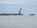 Passenger ferry docking at Surgidero de Batabano . Cuba Royalty Free Stock Photo